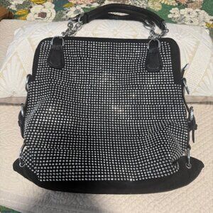 Elegant & Sparkly Black and Silver Women's Shoulder Bag